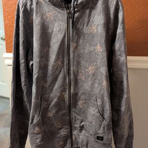 Globe Gray and Tan Zip-Up Men's Sweater